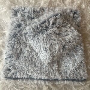 Gray Faux Fur Throw Pillow Covers